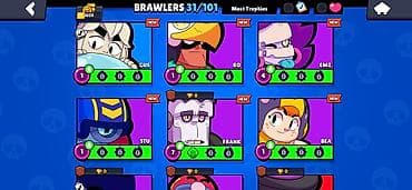Mühasibat uçotu: Brawl Stars oyun hesabı Xüsusiyyətlər: - Kupa: 1059+ - Brawler sayı — 5