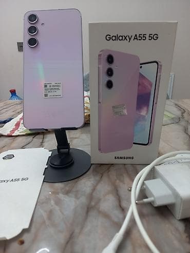 narda internet: Samsung Galaxy A55 5G, 256 GB, rəng - Bənövşəyi, İki sim kartlı — 6