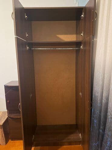 Rəflər: İşlənmiş, Açılan, 2 qapılı Düz dolab, Qarderob, paltar dolabı — 2