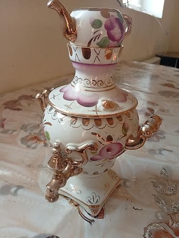 ucuz parca: Porselen samovar dəsti - Material: keyfiyyətli porselen, parlaq — 1