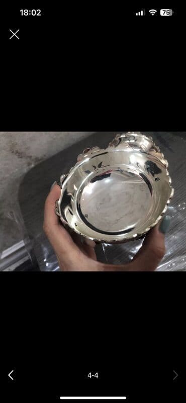 qara madonna aş nimcəsi: Tort və şiriniyyat qabı, rəng - Gümüşü, Metal — 4