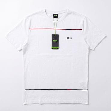 Мужская футболка, Boss, One size, цвет - Белый at lalafo.az Мужская футболка, Boss, One size, цвет - Белый