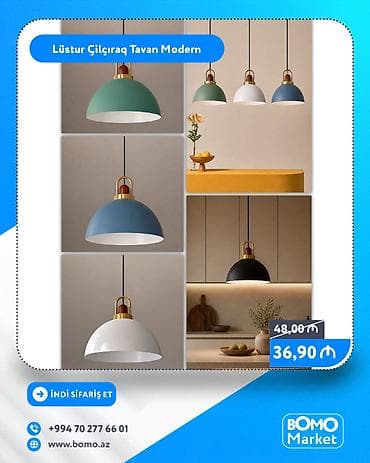 listir: Çılçıraq, 1 lampa, Metal — 1