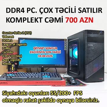 Oyun üçün Kompüter Parametrlər aşağıda qeyd edilib ⭐KOMPLEKT CƏMİ 700