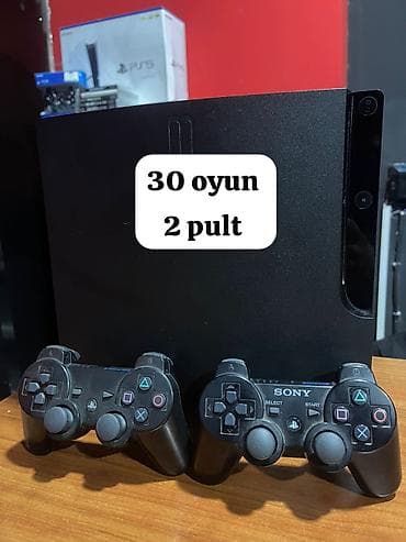 Ps 3 Slim ideal Vezyetde yaddasında 30 eded oyun Var 2 pult Var butun