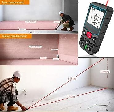 Yeni Lazer məsafə ölçən, Rəngli displey, Hesablama funksiyalı, Ünvandan götürmə, Pulsuz çatdırılma, Ödənişli çatdırılma, Kredit yoxdur