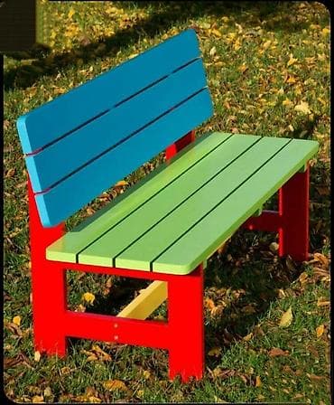 işlənmiş peç: Oğlan və qız üçün, Siyirməsiz, Bağça masası, Stullar ilə — 2