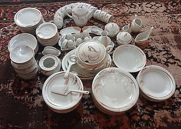 ucuz qazan destleri: Nahar dəsti, rəng - Ağ, Farfor — 4