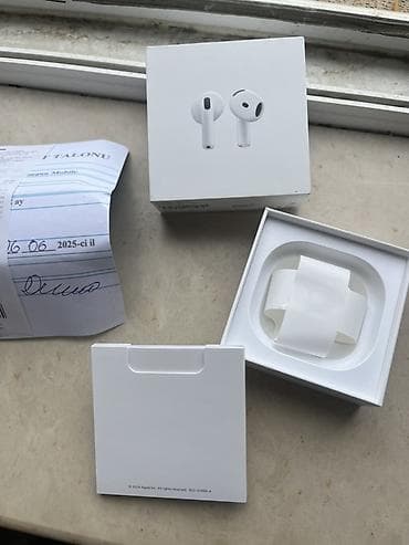 airpods qulaqciq: Yeni Simsiz (Bluetooth) Qulaqcıqlar, Apple, rəng - Ağ — 5