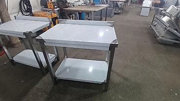 Asia: Paslanmayan poladdan istehsal olunmuş peşəkar mətbəx masaları və rəfli — 4