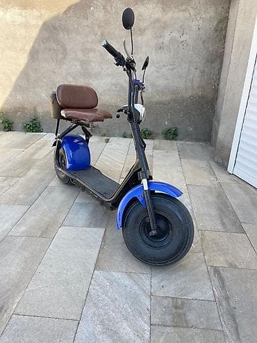 245 65 17: Elektrik skuter – citycoco tərzi, geniş təkərli - Rəng: mavi/qara — 3