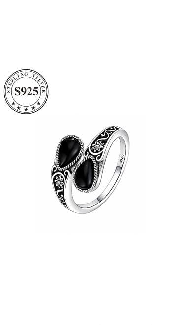 925 ayar sterling gümüş üzük - Material: Gümüş - Parıltılı, hamar — 5