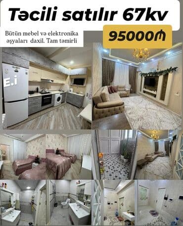 *Təcili satılır* *"Bina evi 6ci mərtəbə 67 kv :Qiymət 95000 manat"