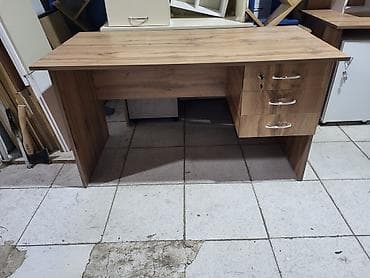 kompiter masası: Ofis/iş masası – təbii ağac teksturasında - Material — 2