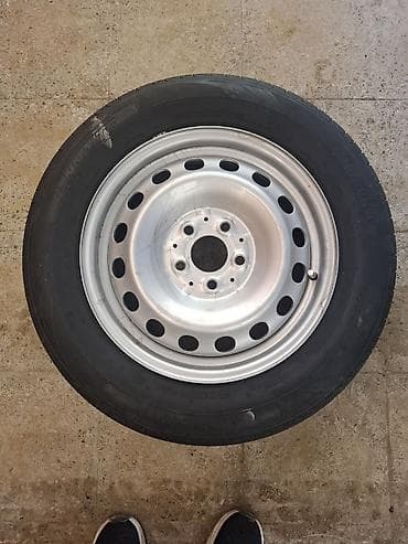 Satılır: təkər və damalı polad disk komplekti - Ölçü: 215/60 R16 (şin