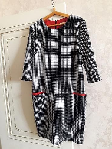 Qadın paltarı – Miss Lolita - Dizayn: Qara-ağ xırda kvadrat naxışlı