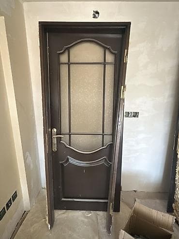 qapi sekilleri: Taxta/Qaplama otaq qapısı – klassik dizayn - Material: tünd qəhvəyi — 2