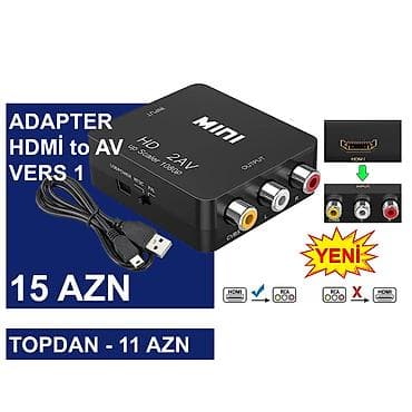 pc kamputer: HDMİ Adapterlər/Konverterlər (Çeviricilər) ⭐HDMİ to AV ver1 – 15 AZN — 5
