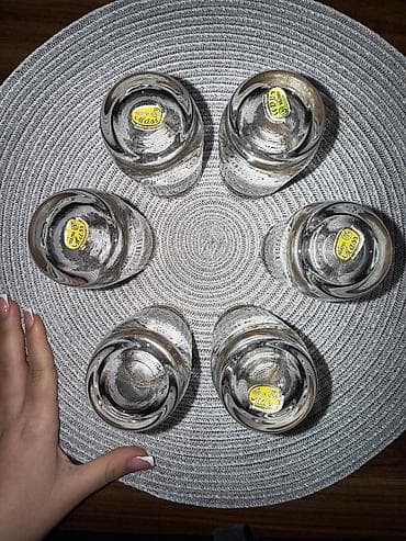 muncuq qabi: Rümkalar, rəng - Qızılı, Şüşə, 6 ədədli dəst, Çexiya — 4