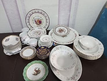 maral derisi: Nahar dəsti, rəng - Ağ, Farfor — 1