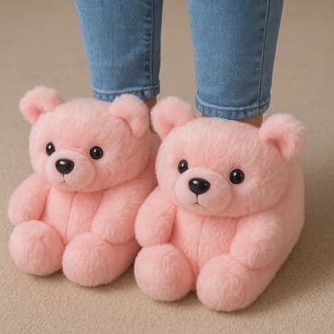 женские велюровые тапочки: Məhsul: Yumşaq ev terlikləri – peluş dizaynlı modellər - Modellər — 1