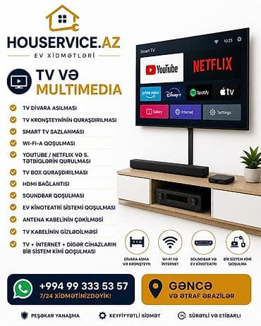 Televizor təmiri: TV və Multimedia xidmətləri – HOUService.az Gəncədə Whatsappa yazin — 1