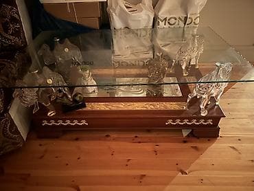 qəhvə stolu transformatoru: Düz masa, Açılmayan, Təkərsiz, Şüşə — 1