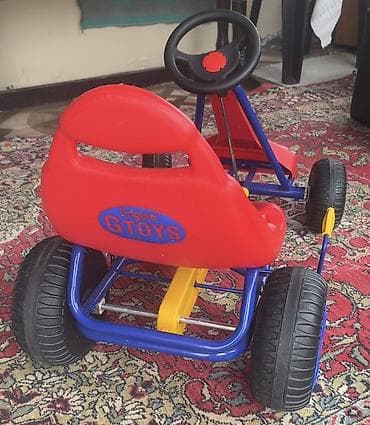 deri plas: Uşaq pedallı velomobil – GTOYS Speedcar - Rənglər: qırmızı korpus və — 3