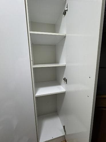 İşlənmiş, 6 qapı, Ağ, Digər material, Açılan, Düz dolab — 6