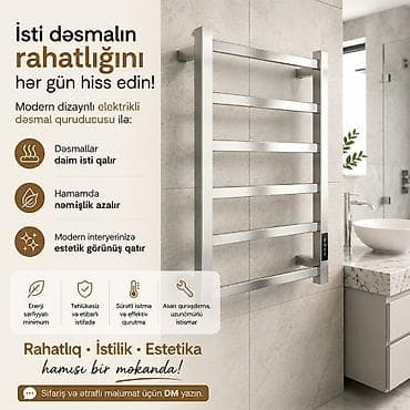 hamam sushilka: ▪️Paslanmaz materialdan dəsmalqurudanlar (Nerj 304) — 10