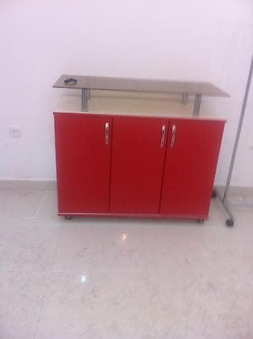 Мебель: Gözəllik salonu üçün mebel dəsti - Rəng: qırmızı (xrom detallar və — 6