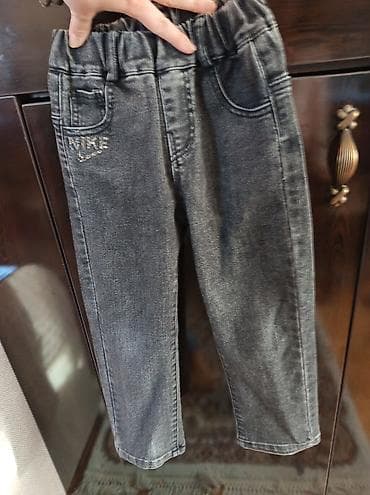 nike şalvar: Uşaq cins şalvarı - Rəng: tünd boz/“washed” effektli - Ölçü: 6 — 1