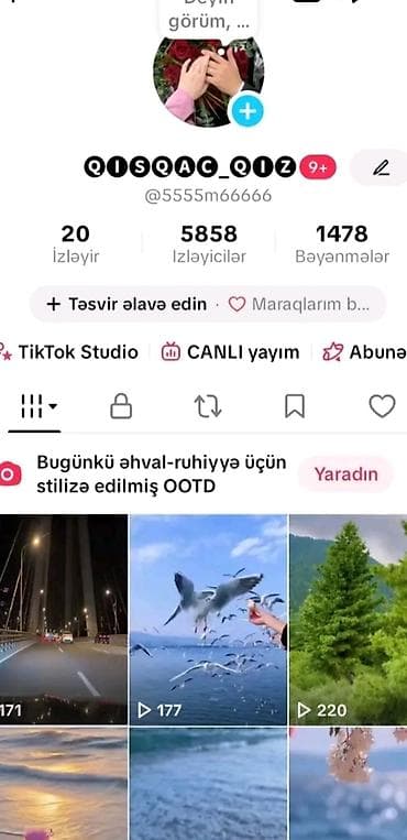 Xidmət: TikTok hesabı - Platforma: TikTok - İstifadəçi adı