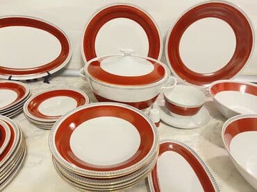 Канцтовары: Обеденный набор, цвет - Белый, Фарфор — 7