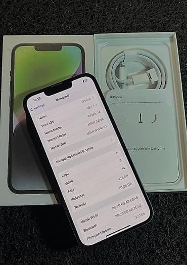 ay: IPhone 14, 128 GB, Qara, Zəmanət, Kredit, Simsiz şarj — 2
