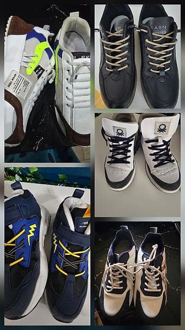 Ayaqqabılar: Məhsul: kişi ayaqqabıları və idman krossovkaları dəsti Ölçü: 39 (hər — 2