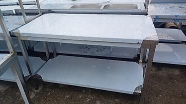 Asia: Paslanmayan poladdan istehsal olunmuş peşəkar mətbəx masaları və rəfli — 3