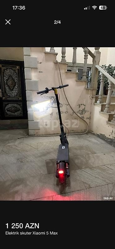 Elektrik skuter Xiaomi 5 Max - Güclü elektrikli ötürücü və böyük