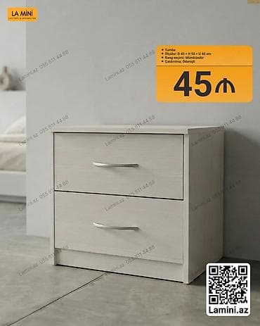 Məhsul: Tumba (iki çekmecəli) - Ölçülər: D 40 × H 50 × U 40 sm - lalafo.az -da Məhsul: Tumba (iki çekmecəli) - Ölçülər: D 40 × H 50 × U 40 sm -