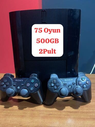 PS5 (Sony PlayStation 5): Ps 3 Super Slim İdeal Vezyetde Yaddas 500 GB 75 oyun Yazlıb Prosıfka — 1