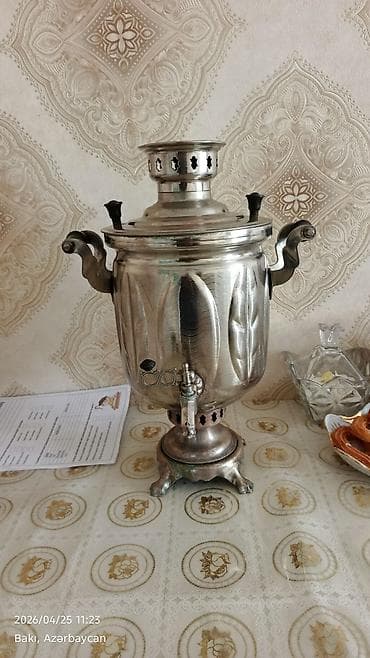 antik samovar alıram: İşlənmiş Od Samovar, 5 l — 1
