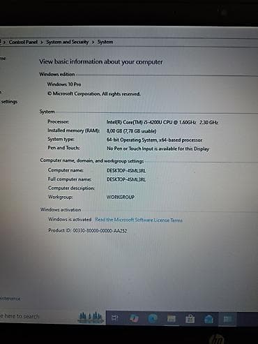 HP: İşlənmiş HP Pavilion, 15.6 ", Intel Core i5, 256 GB, Ünvandan götürmə — 5