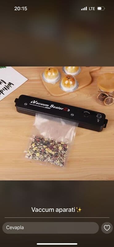 Vaccum aparati icinde paketleride var ozunun
