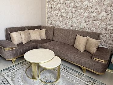 Divan və masa dəstləri: L-şəkilli künc divanı 2 AYDIR ALİNİB EVE UYGUN GETMEDİYİ UCUN SATILIR — 2