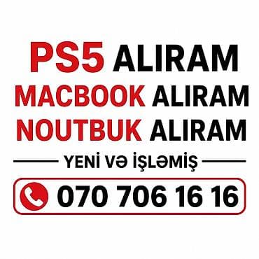 YÜKSƏK QİYMƏTLƏ YENİ VƏ İŞLƏMİŞ NOUTBUK PS5 MACBOOK ALIRAM KREDİTLƏ lalafo.az -da YÜKSƏK QİYMƏTLƏ YENİ VƏ İŞLƏMİŞ NOUTBUK PS5 MACBOOK ALIRAM KREDİTLƏ