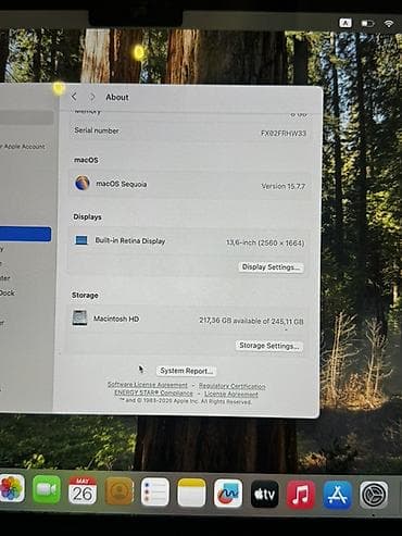4 g modem: Apple MacBook Air M3 Məlumatları şəkildə yükləmişəm. Ekranda qoruyucu — 5