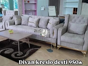 Комплекты диванов и кресел: Divan kreslo dəsti yeni — 1