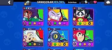 Brawl Stars hesabı – yüksək səviyyəli, zəngin kontentlə - Kupa: 67
