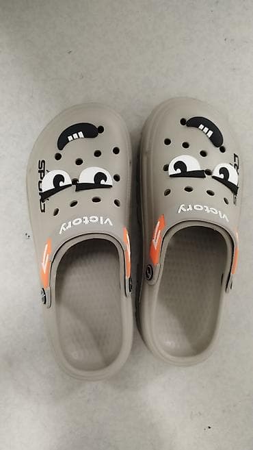 Uşaq arabaları: Rezin kroks tipli ayaqqabı (42 Razmer) - Rəng: bej (altlıqda mavi — 3