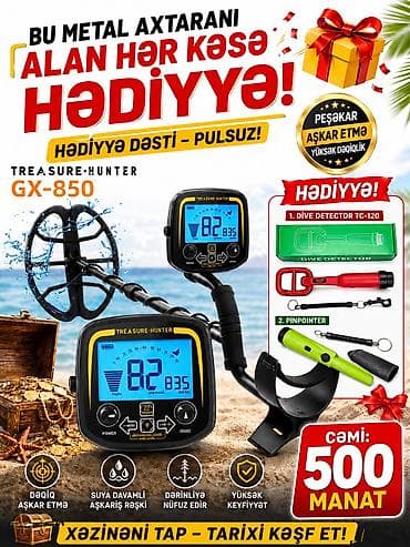 TREASURE HUNTER GX-850 peşəkar metal axtaran – tam komplekt lalafo.az -da TREASURE HUNTER GX-850 peşəkar metal axtaran – tam komplekt